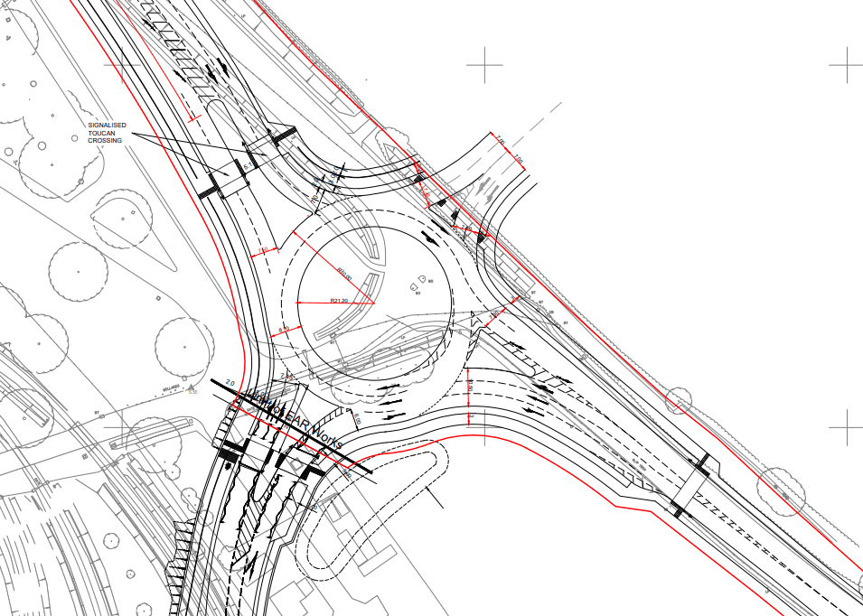 Proposed Roundabout Access To Graven Hill And Wretchwick Green
London Road
Bicester